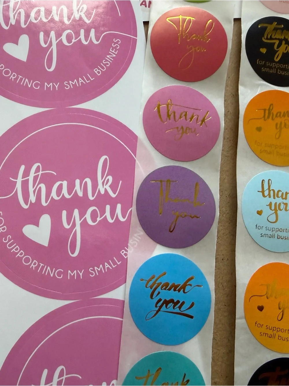 Thank you business stickers bundle 220 count variety